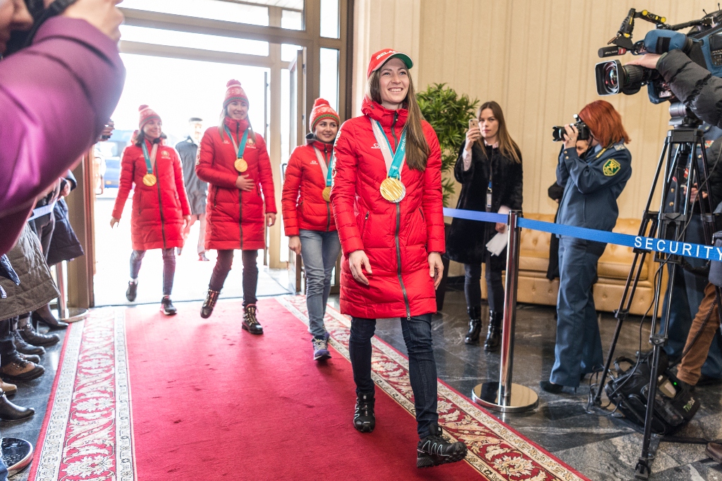Белорусская спортивная делегация прилетела в Минск