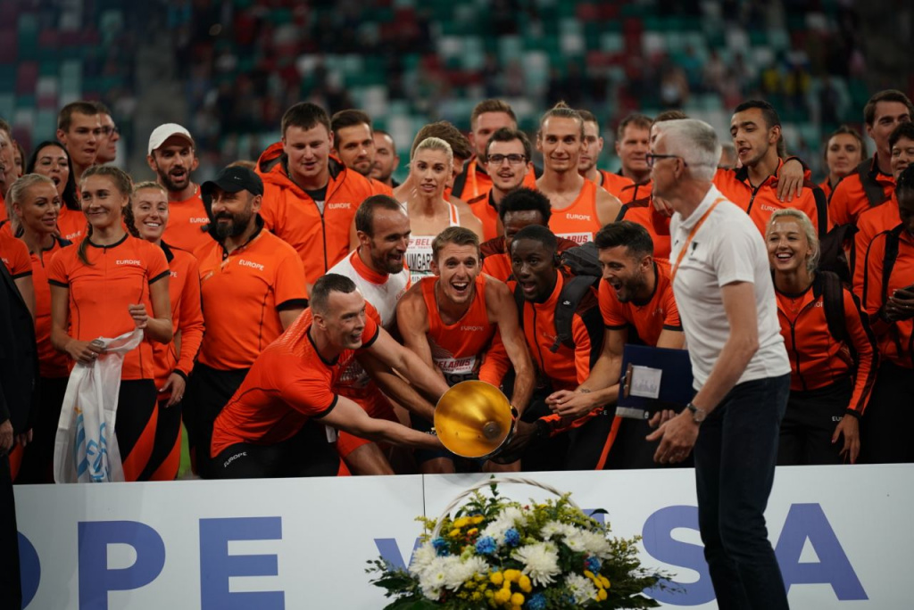 European athletes beat the US team in the track and field match in Minsk
