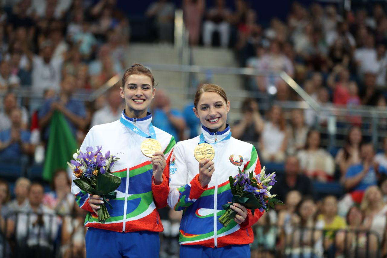 Minsk 2019. Hanna Hancharova and Maryia Makharynskaya claim champi-ons in women’s synchronized Trampoline Gymnastics at 2nd European Games!