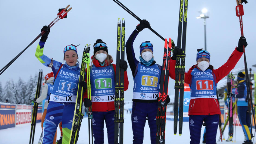 Белорусские биатлонистки заняли второе место в эстафете на КМ в Германии