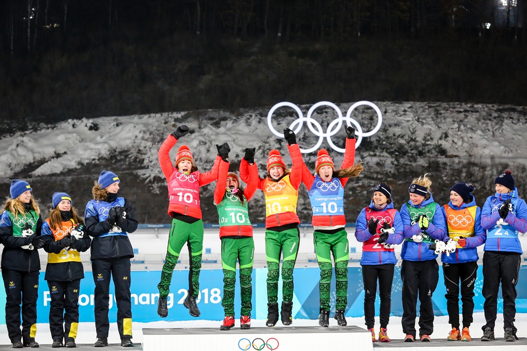 Пхенчхан-2018. Женская команда по биатлону – чемпионки Олимпиады