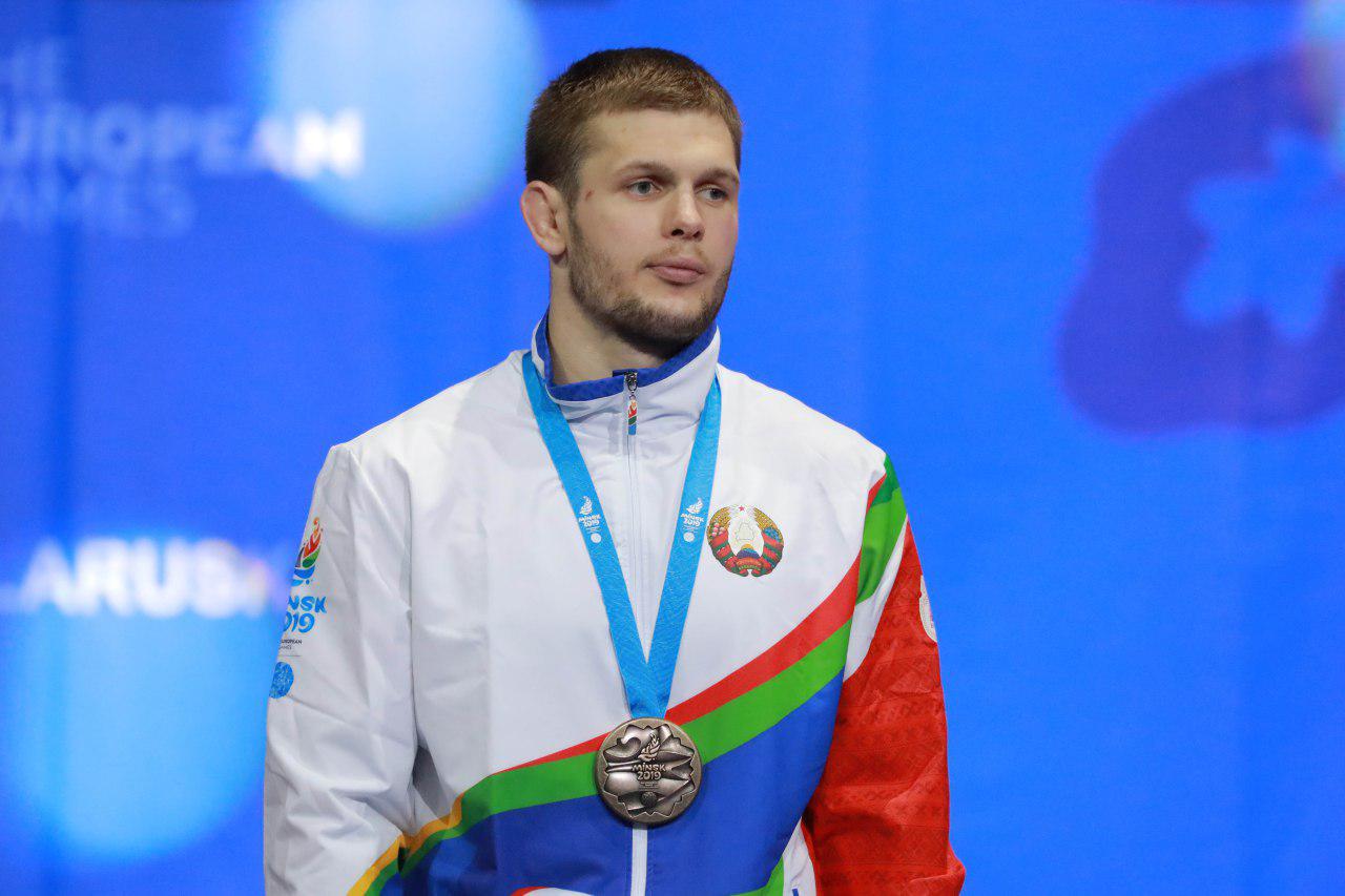 Minsk 2019. Belarus freestyle wrestler Aliaksandr Hushtyn won bronze at 2nd European Games