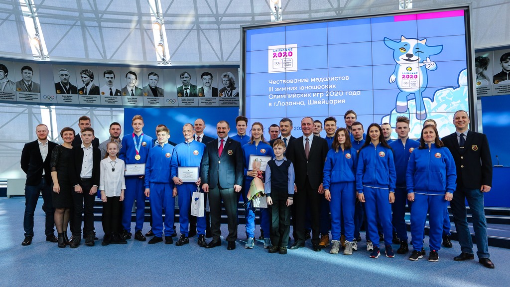 Лозанна-2020. Чествование медалистов юношеских Игр состоялось в НОК Беларуси