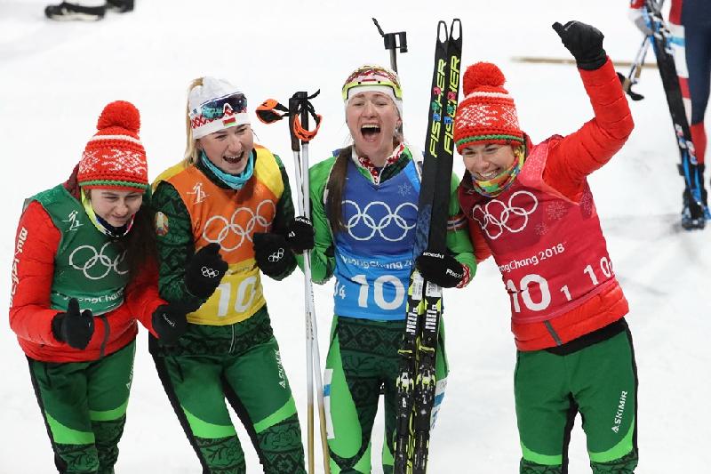 Белорусский квартет биатлонисток рассказал о победной гонке