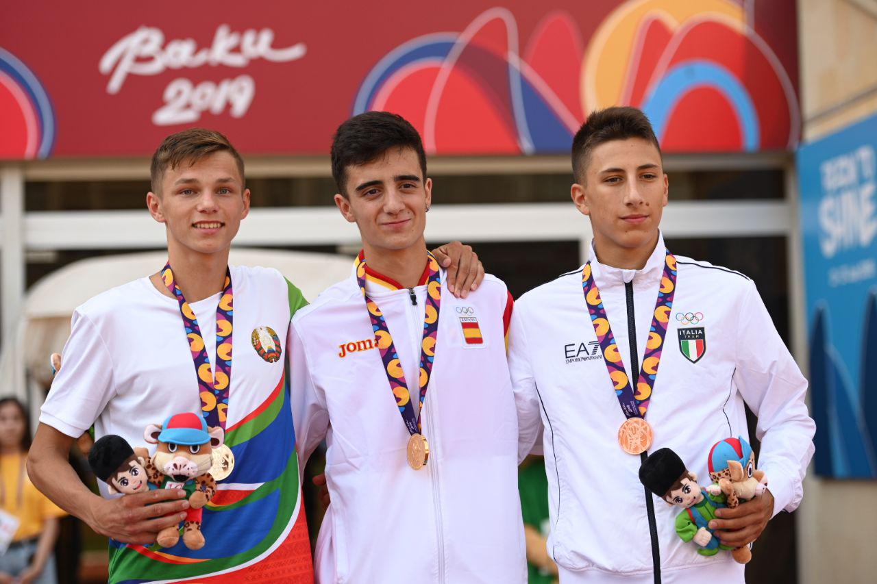 Baku-2019. Athlete Dmitry Savin became the silver medalist of the summer EYOF Baku-2019. Athlete Dmitry Savin became the silver medalist of the summer EYOF