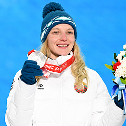 15.02.2022 Фристайл Анна Гуськова. Церемония награждения 