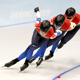 15.02.2022 Конькобежный спорт. Командная гонка преследования (7 место)