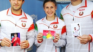 Белорусские чемпионы презентовали на празднике в Александрии логотип Евроигр-2019